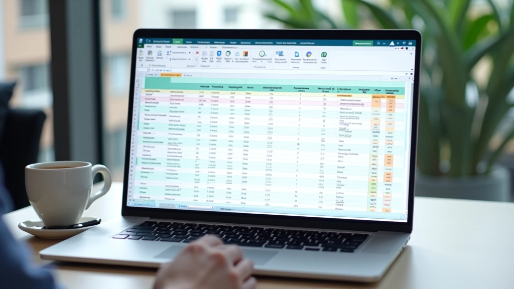 Spreadsheet on computer screen showing subscription list with columns for service name, monthly cost, and cancellation date