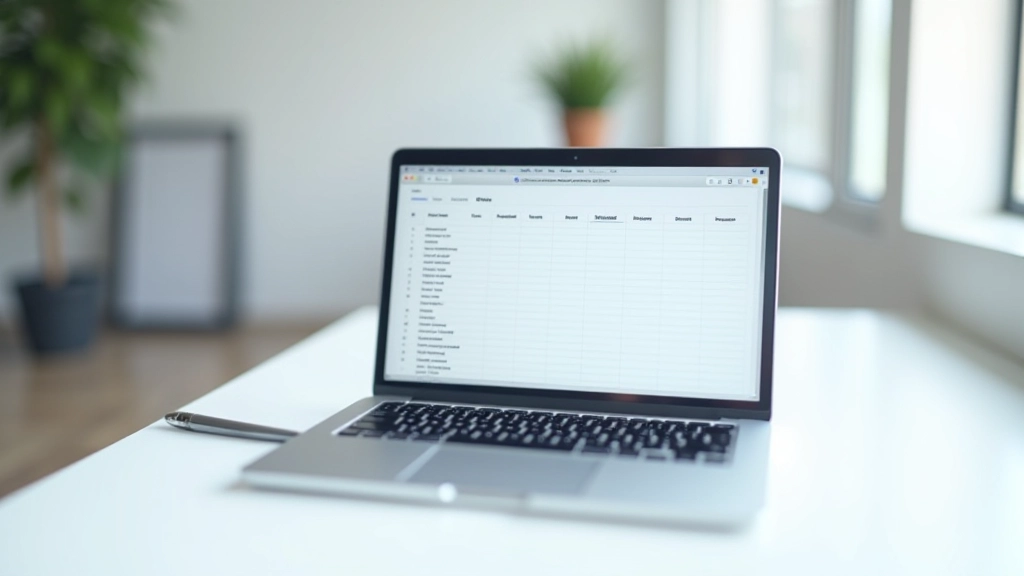 Laptop screen showing subscription management dashboard with organized list