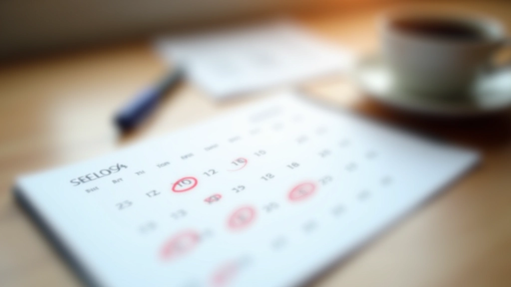 Calendar with cancellation reminder notes written on specific dates